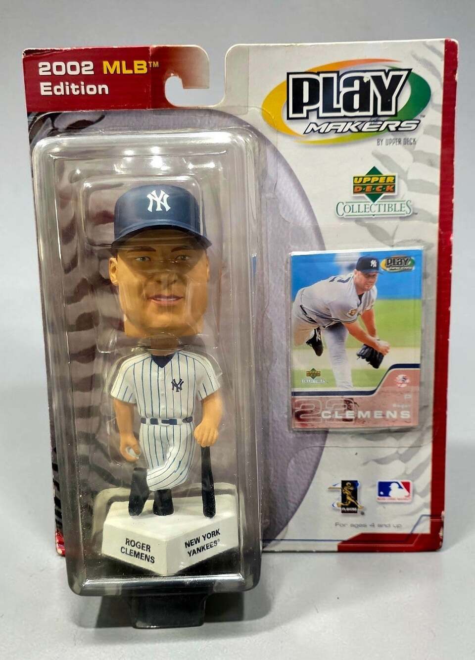 2002 Upper Deck PlayMakers Roger Clemens NY Yankees Bobblehead Figure Sealed